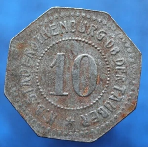 10 pfennig 1918 - Notgeld city Rothenburg ob der Tauber - Germany - #R630 - Picture 1 of 3