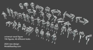 1:700, 1:350, 1:200 universal naval figure, Figuren, 156 figures, 2024 NewTool 6 - Bild 1 von 19