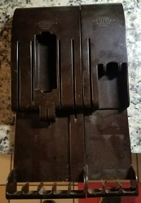 Lot of 2 Cutco Brown Bakelite Knife Holders Storage Wall-Mount Rack, Tray  - Image 1 of 3