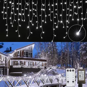 Icicle Lights Outdoor - 40 FT 432 LED Icicle Christmas Lights with 81 Drops, 8 M - Picture 1 of 12