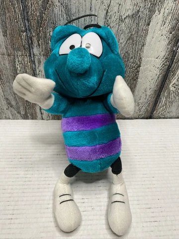 Vintage Charlotte Hornets NBA Plush Teal & Purple 1995 "Hugo the Hornet" Mascot Cover