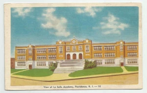 Postal View of La Salle Academy Providence RI década de 1940 vintage de Rhode Island - Imagen 1 de 2