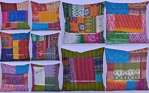 10 Stck. Großhandel Patchwork Seide Kissenbezug Ethno Kissenhülle Böhmische Kunst - Bild 1 von 11