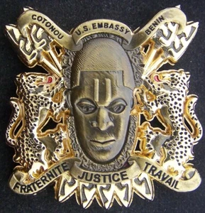Marine Security Guard MSG Detachment Cotonou Benin Challenge Coin - Picture 1 of 2