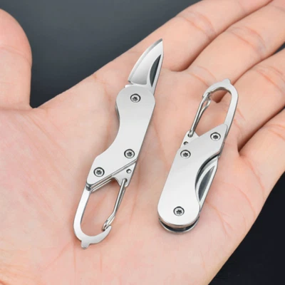 Mini Pocket Keychain Folding Blade Knife Outdoor Travel Camping EDC Werkzeug - Bild 1 von 4