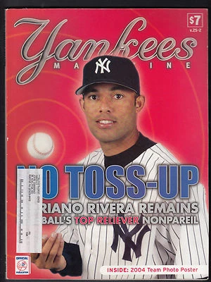 Mariano Rivera 2004 Yankees Magazine Game Program & Scorecard Team Photo poster - Image 1 of 2