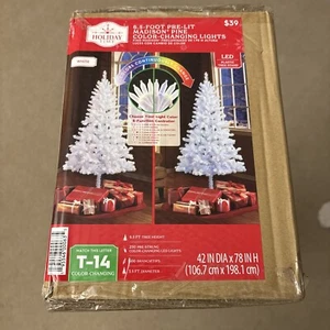 6.5’ Holiday Time Pre-Lit Madison Pine Christmas Tree, Color Changing Lights - Picture 1 of 10