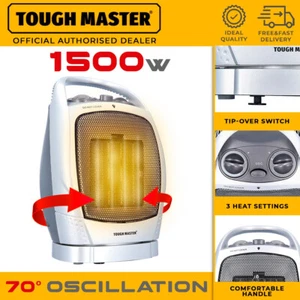 TOUGH MASTER PTC 1500W Ceramic Heater Oscillating Electric Office Space Heater - Picture 1 of 7