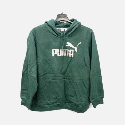 PUMA зеленый регулярный крой необходимый логотип пуловер толстовка с капюшоном женщин 3 X - Изображение 1 из 4