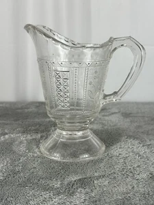 EAPG clear glass Paneled Bryce Brothers Forget-Me-Not Creamer - Picture 1 of 9