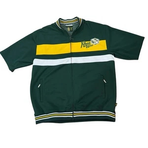 Rocawear 2XL Hip Hop Baggy Short Sleeve Track Jacket Zip Up Y2K Streetwear Green - Picture 1 of 12