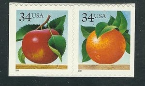 Scott # 3493/4...34 Cent...Apple + Orange...Pair - Picture 1 of 1
