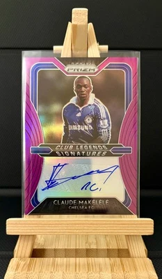 Claude Makélélé /39 Auto Purple Prizms 2020-21 Panini Prizm PL Chelsea France - Image 1 of 4