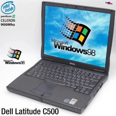 Dell Latitude C500 Notebook Laptop Windows Win 98 Parallel 20GB HDD 256MB RAM - Image 1 of 4