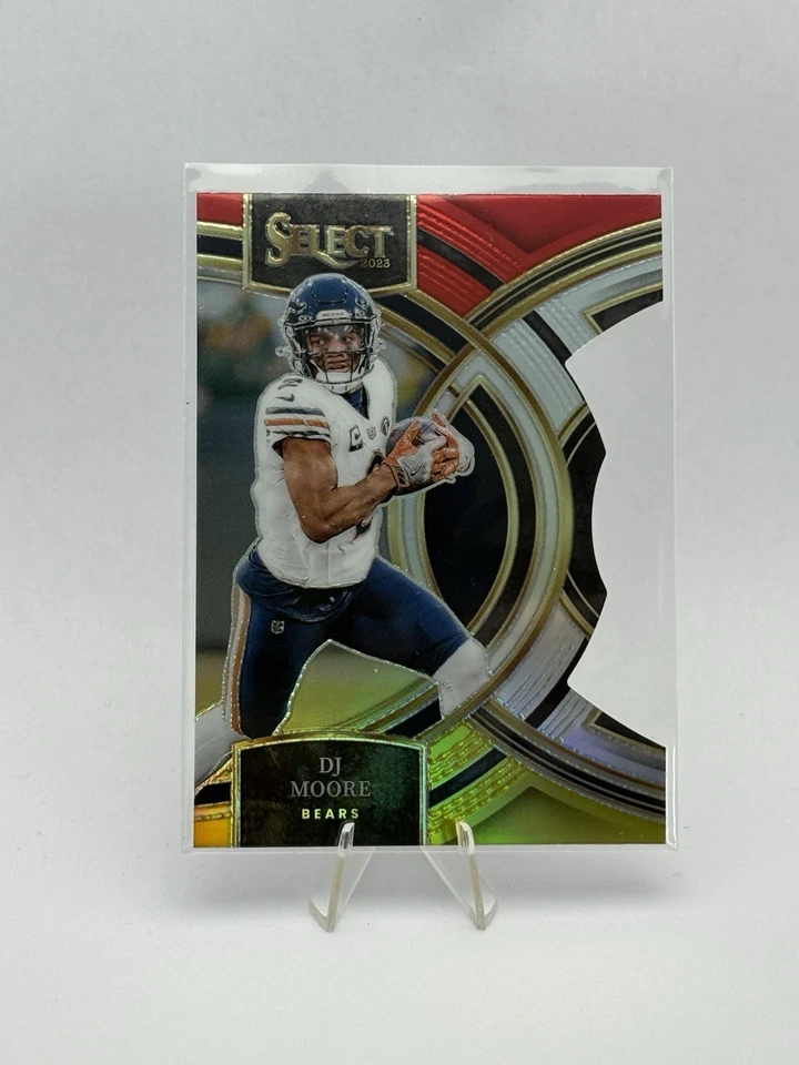 2023 Panini Select Red and Yellow Prizms Die Cuts #159 DJ Moore Chicago Bears - Image 1 of 2