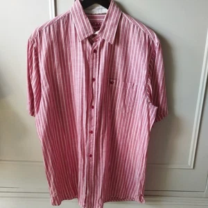 Saint James Pink Cotton and Linen Striped Shirt, - Picture 1 of 3