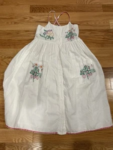 Stella McCartney Kids Dress Girls Size 12 White Red Flower Sleeveless Dress - Picture 1 of 8