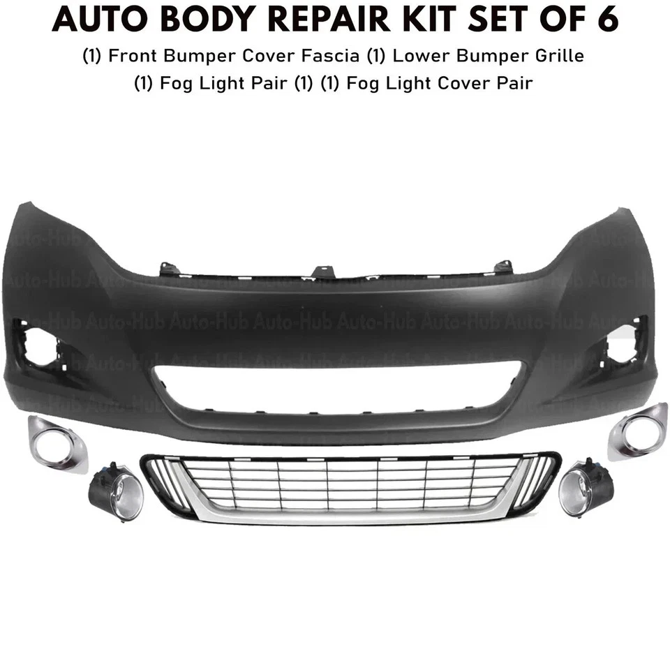 Kit de montaje de cubierta de parachoques delantero fascia y luz antiniebla para Toyota Venza 2009-2016 Foto 1 de 4