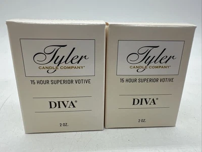 New 2 Pack DIVA Tyler Candle Company 15 Hour 2oz Votive Scented Candle - Image 1 of 4