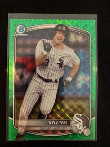 2025 Kyle Teel BCP-118 Bowman Chrome Green Geometric White Sox /99 - Picture 1 of 2