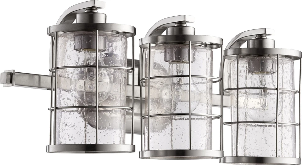 Luz de tocador de baño Quorum International 5364-3 níquel Ellis 3 luces 20" W Foto 1 de 2