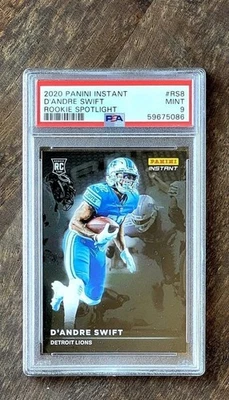 2020 SP D'ANDRE SWIFT Panini Instant Rookie Spotlight #/1155 PSA 9 Low Pop #RS8 - Image 1 of 2