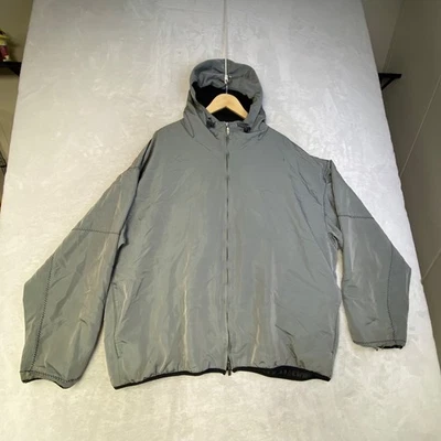 Chaqueta cortavientos Zegna Sport para hombre gris con capucha hecha en Italia XL DEFECTOS Foto 1 de 4