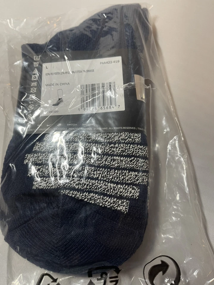 NBA Nike Authentic Blue  Sock L Men  Ankle Socks PAA422-419 S149 - Image 1 of 4