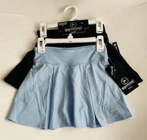 New 90 Degree by Reflex Girls Jersey Skort Set Light Blue and Black size (S 7-8) - Picture 1 of 12