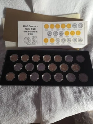 Gold and Platinum State Quarters(Plated) - Image 1 of 4