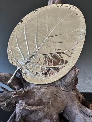 Bandeja texturizada hoja de magnolia botánica Michael Aram firmada bolsa de algodón original  Foto 1 de 4