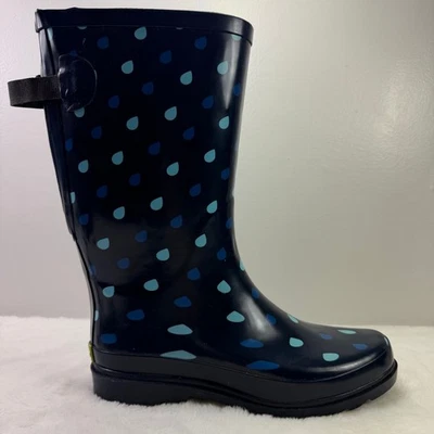 Botas de invierno y lluvia Western Chief para mujer azul gota de lluvia talla 9 Foto 1 de 4