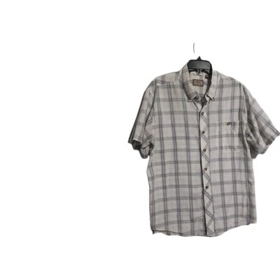 CE Schmidt Work Shirt Mens Sz Lg  Short Sleeve Plaid Button Up Casual  - Image 1 of 4