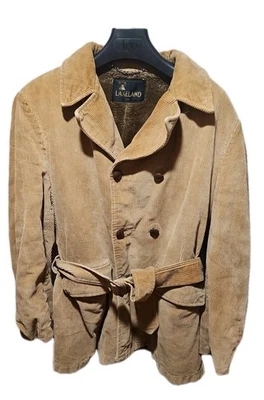 Vintage Lakeland Corduroy Mens Coat 44 Faux Fur Lining - Image 1 of 4