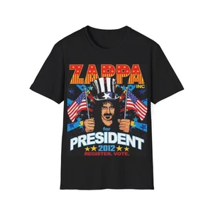 Unisex Deluxe T-shirt. Frank Zappa for President 2012 - Picture 1 of 5