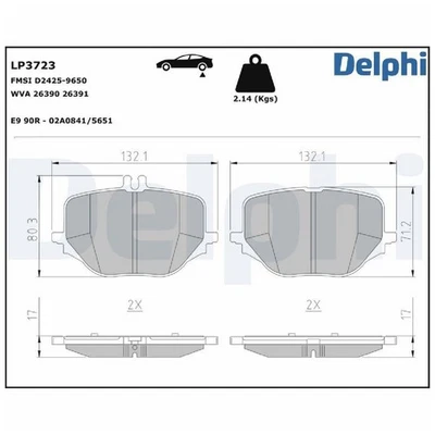 Satz Bremsbeläge Bremsklötze hinten für Mercedes S-Klasse V223 W223 | 378874 - Bild 1 von 2