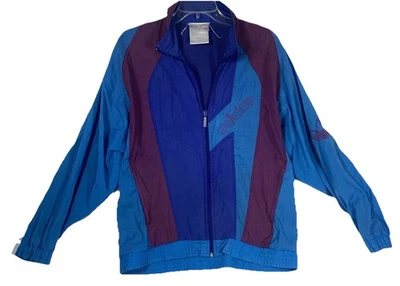 Vintage Adidas Windbreaker  Full Zip Jacket Unisex Size S Blue & Purple 90s Y2K - Image 1 of 4
