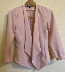 80's Love Culture Tuxedo Blazer Womens Small Pink Shoulder Pads Swift Lover Era - Picture 1 of 13