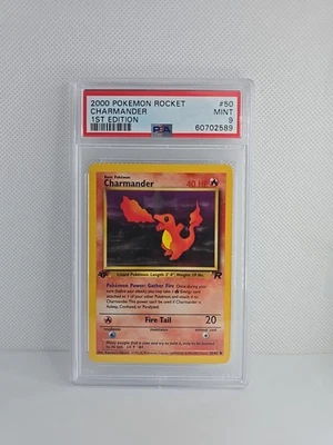 2000 Pokemon Charmander 1st Edition #50/82 Team Rocket PSA 9 Mint 60702589 - Image 1 of 2