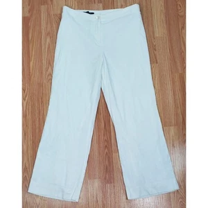 Brooks brothers size 10 Caroline fit linen blend pants white straight summer - Picture 1 of 13