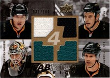 2008-09 Upper Deck Fab Four Selanne Ryan Getzlaf Giguere Niedermayer Jersey /100