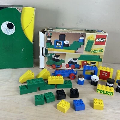 Vintage Antique 1976 Lego Duplo Set #080 Police w/ Box 23 Pieces - Image 1 of 4