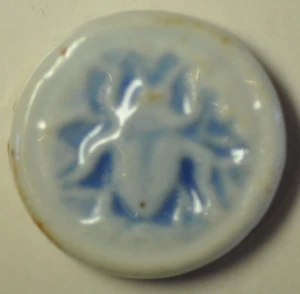 mw21870 Thailand; Chinese Porcelain Gambling Token no date - 1800's - Picture 1 of 3