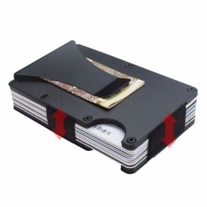 Slim Metal Wallet Business Card ID Holder Money Clips Anti Theft 52-2