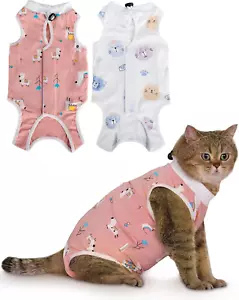 2 Pack Cat Recovery Suit - Breathable Cat Surgery Recovery Suit Female, Cat Ones - Picture 1 of 12