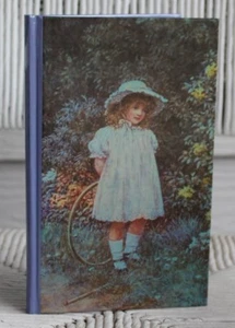 1990 Nelson Regency Blank Victorian Writing Journal Girl Hoop Rolling Wheel - Picture 1 of 12
