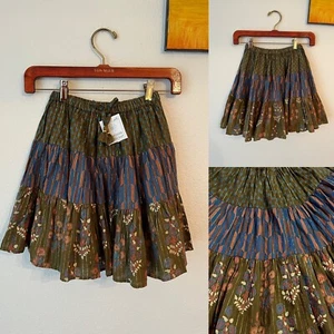 NWT Pink Chicken NY Olive Multicolor Allie Skirt Girls 12 Lined Short Swing - Picture 1 of 10