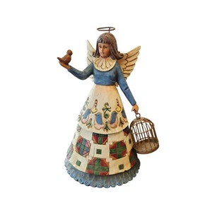 Jim Shore Heartwood Creek 2002 Bird & Cage 7 Inch Angel Statue Figurine C105168 - Picture 1 of 7