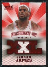 2008-09 RED HOT PROSPECTS LeBRON JAMES PATCH XXL /25 PO-LJ LAKERS CAVS GAME-USED