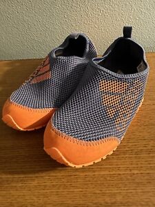 ADIDAS Kids Boys/Girls Blue/Orange Mesh Slip-On Water Shoes Youth size 5